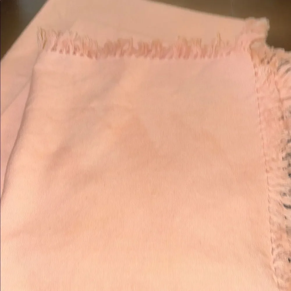 Set of 4 Peach Fringe Napkins